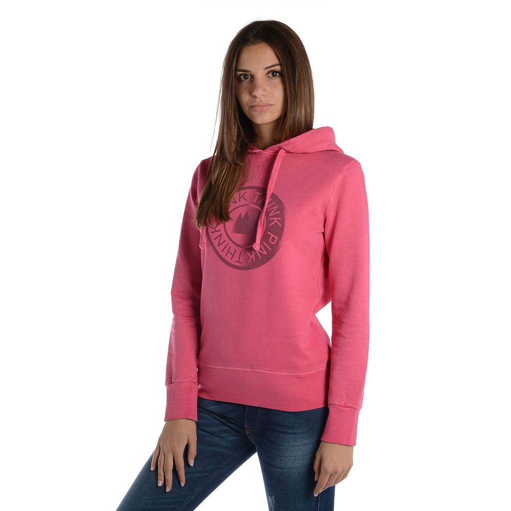 Think Pink Felpa Donna con Cappuccio fw1805 Affare Del Giorno