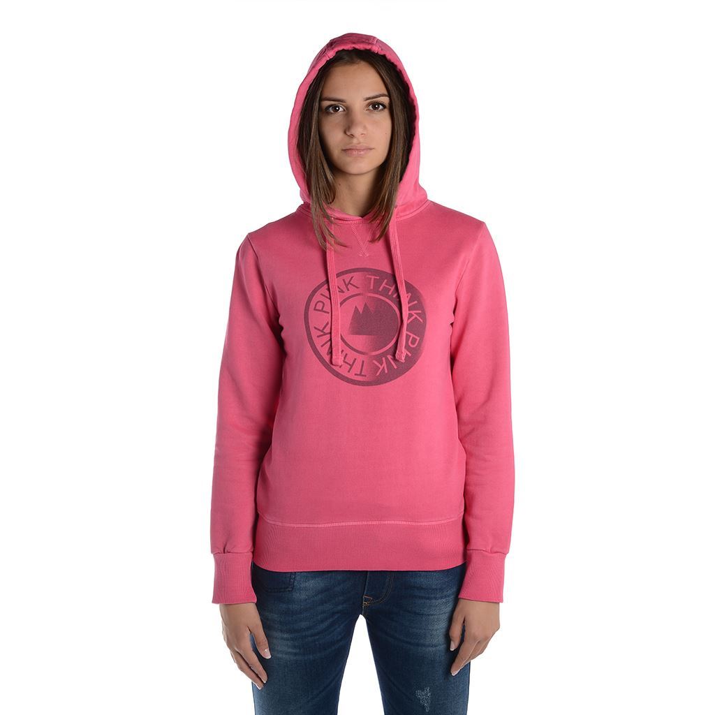 Think Pink Felpa Donna con Cappuccio fw1805 Affare Del Giorno