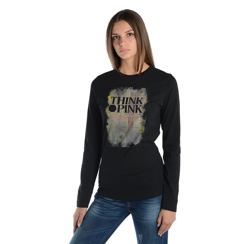 Think Pink T-shirt Donna Manica Lunga fw1805 Convenienza
