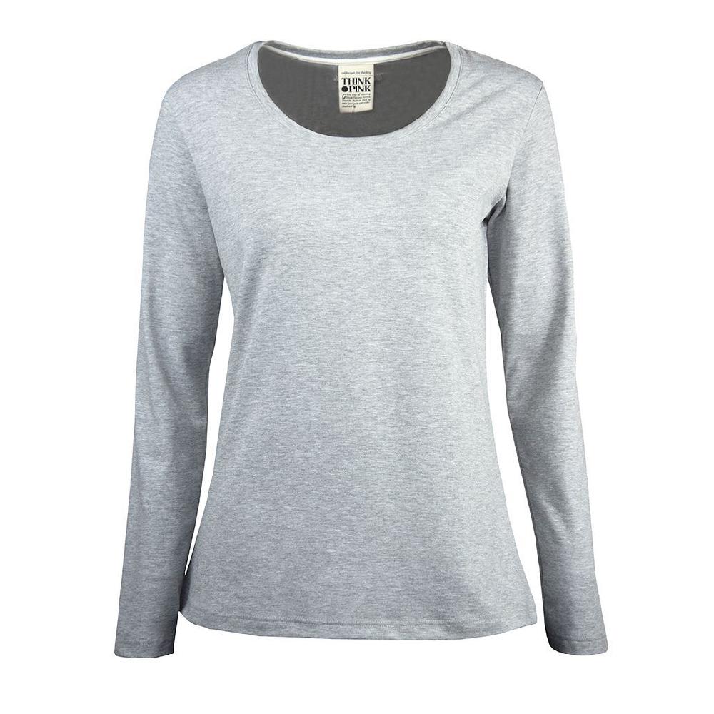 Think Pink T-shirt Donna Manica Lunga fw1701 Online