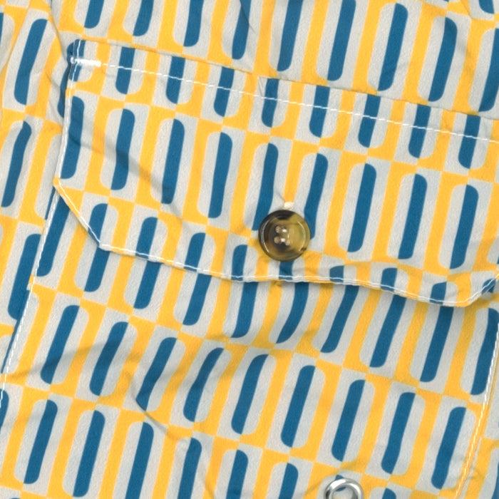 Ulturale Costume con pattern geometrico verticale giallo e blu – Ulturale Outlet