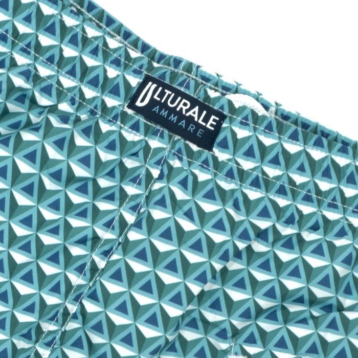 Ulturale Costume con pattern prisma verde azzurro e blu – Ulturale Saldi Di Fabbrica