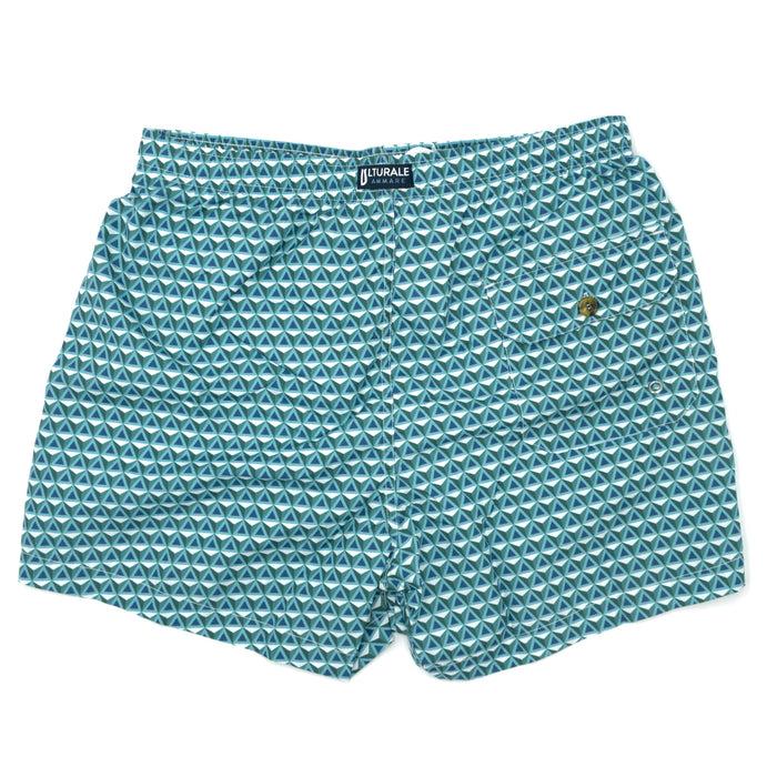 Ulturale Costume con pattern prisma verde azzurro e blu – Ulturale Saldi Di Fabbrica