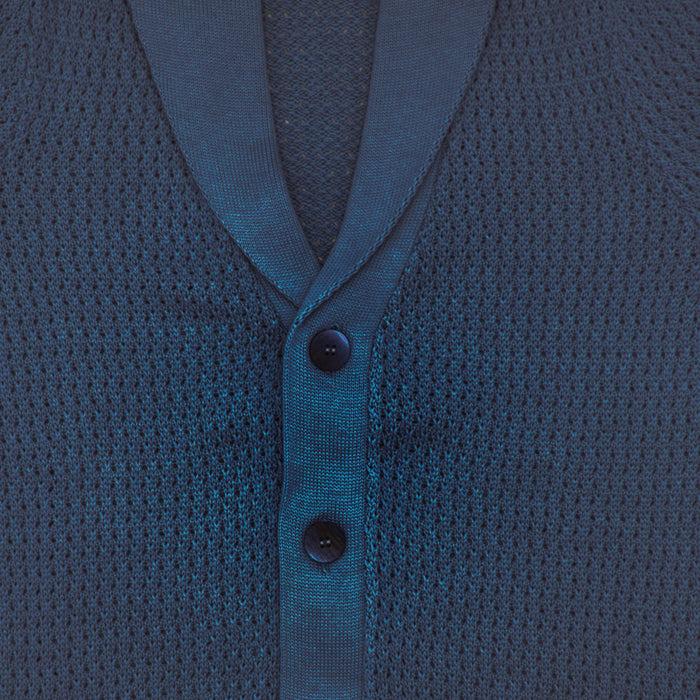 Ulturale Cardigan blu uomo con collo a scialle – Ulturale 2025