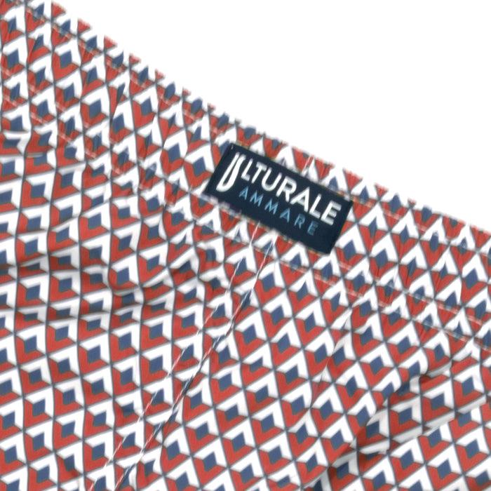 Ulturale Costume con pattern rombi rosso bianco e blu – Ulturale In Linea
