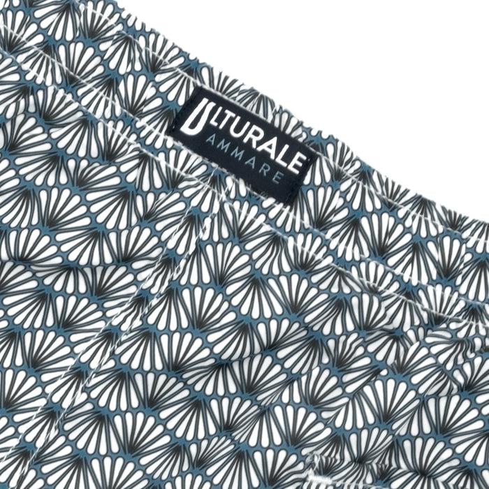 Ulturale Costume con pattern ventagli bianco e blu – Ulturale Nuovo