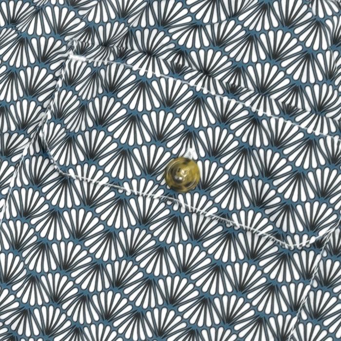 Ulturale Costume con pattern ventagli bianco e blu – Ulturale Nuovo