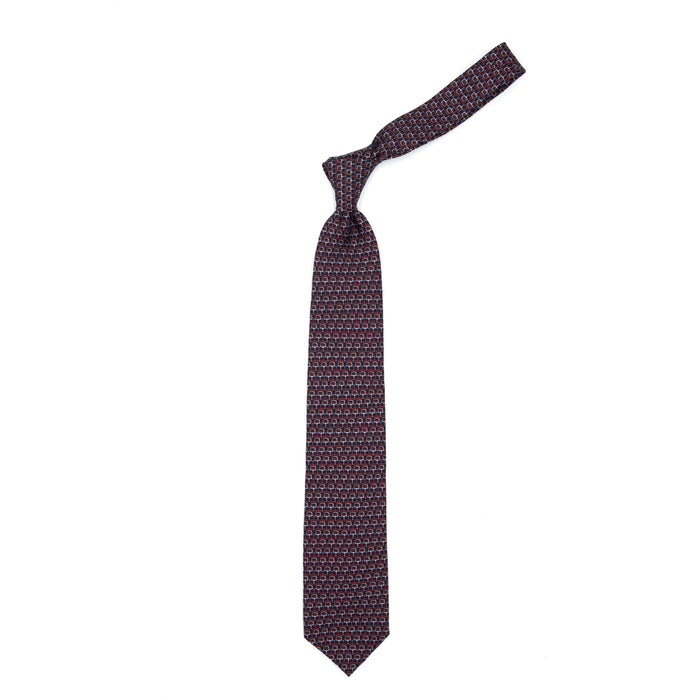 Ulturale Cravatta bordeaux con pattern astratto - Ulturale Italia