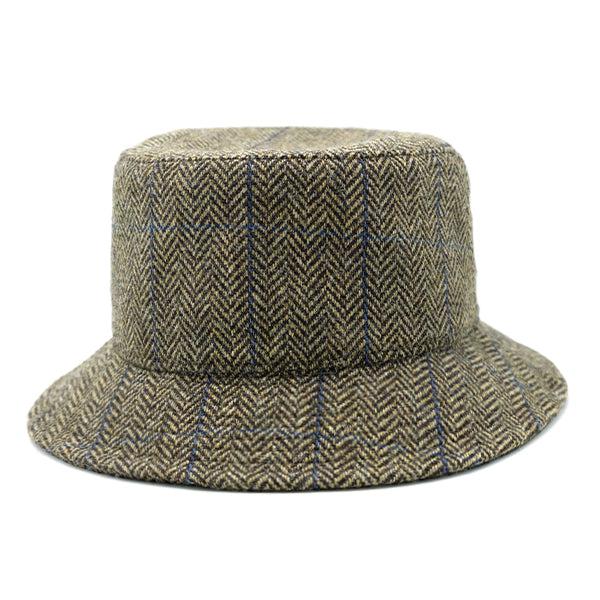 Ulturale Cloche in lana fantasia spigata marrone e fodera interna di seta con p Shopping Online