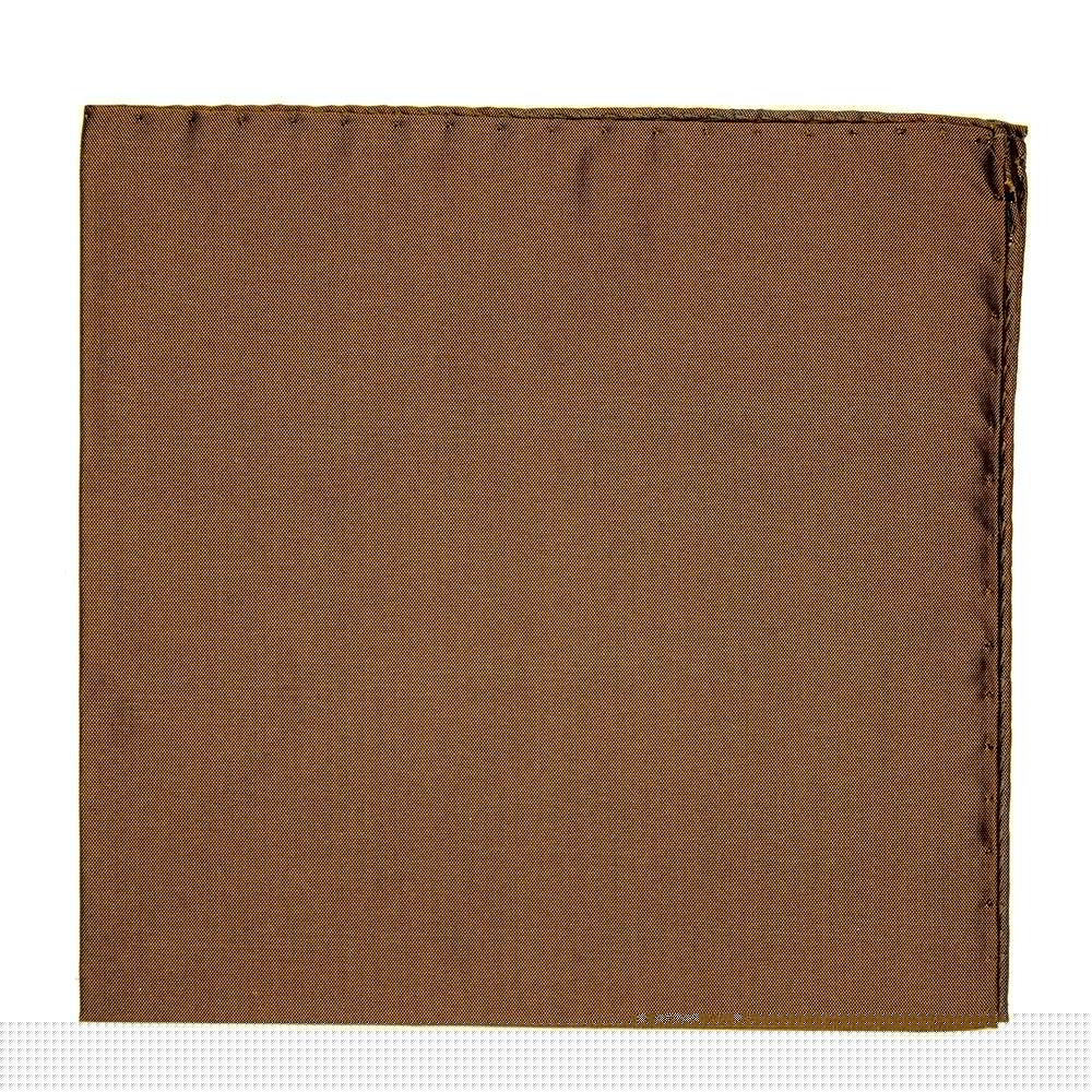 Ulturale Pochette tinta unita marrone chiaro in 100% seta - Ulturale Consegna Veloce