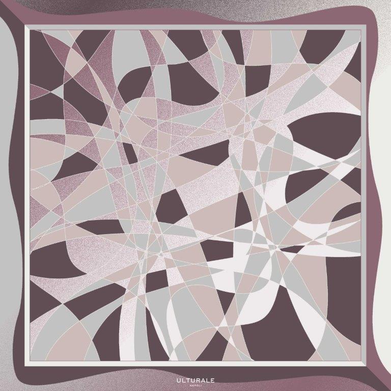 Ulturale Foulard Astratto Rosa in 100% seta - Ulturale Presa