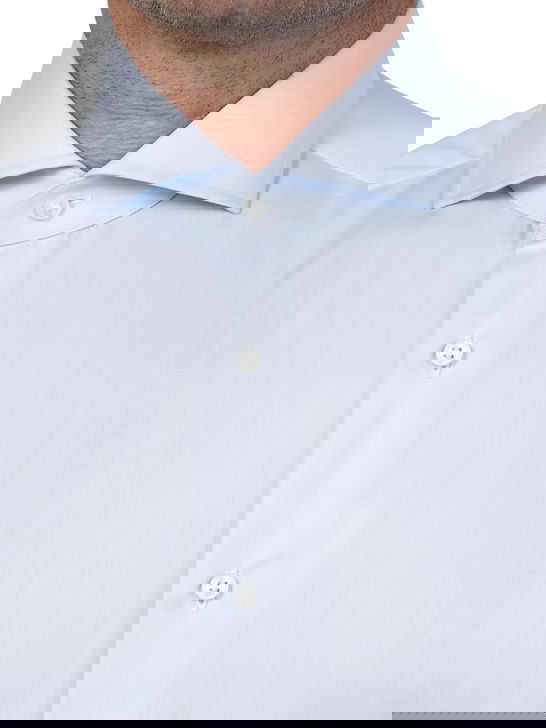 ﻿Xacus Camicia Xacus Tessuto Thomas Mason Celeste Affare Del Giorno