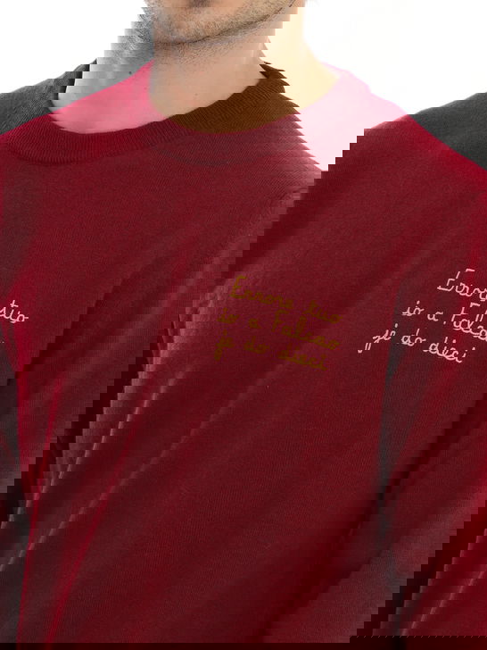 Mc2 Saint Barth Maglia MC2 Saint Barth Bordeaux In Linea