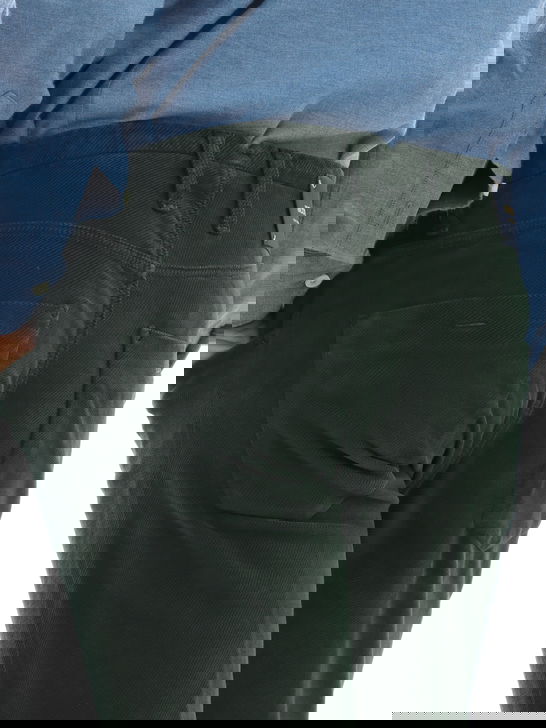 Incotex Blue Division Pantaloni Incotex Blue Division Verde Prezzo Ridotto
