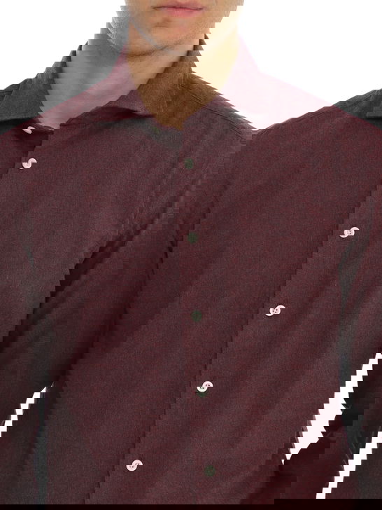 Bastoncino Camicia Bastoncino Flanellata Bordeaux Novità