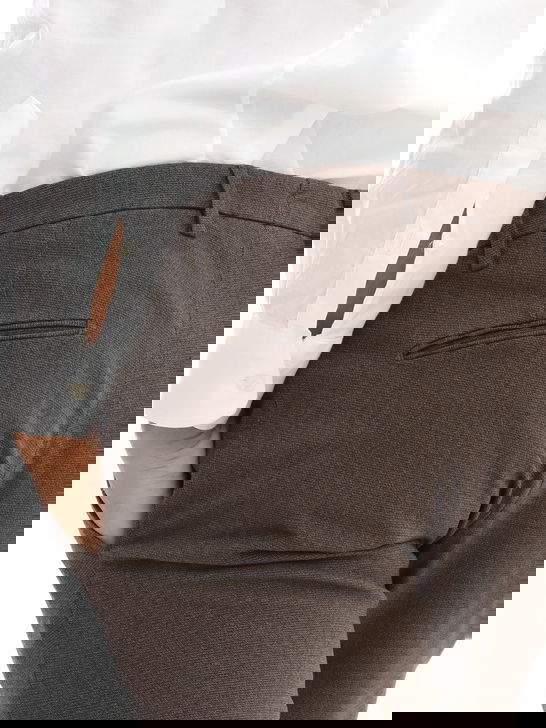 Briglia 1949 Pantaloni Briglia 1949 Microstruttura Marrone In Saldo
