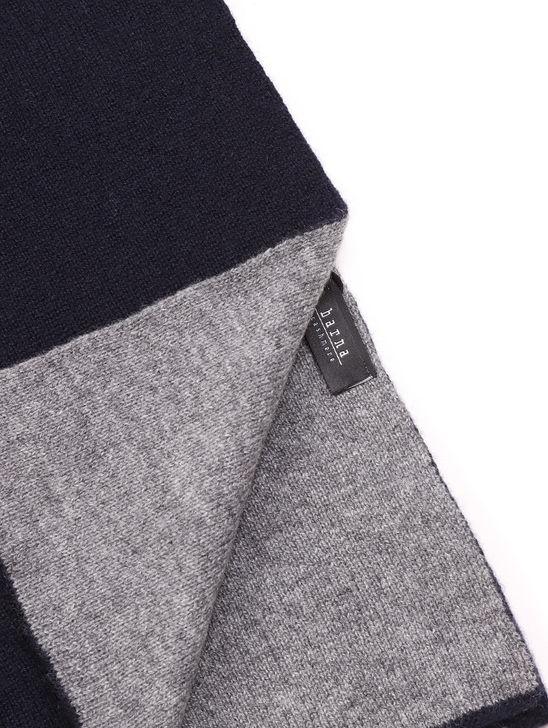 Barna Cashmere Sciarpa Barna Cashmere Bicolore Blu/Grigio Prezzo Ridotto