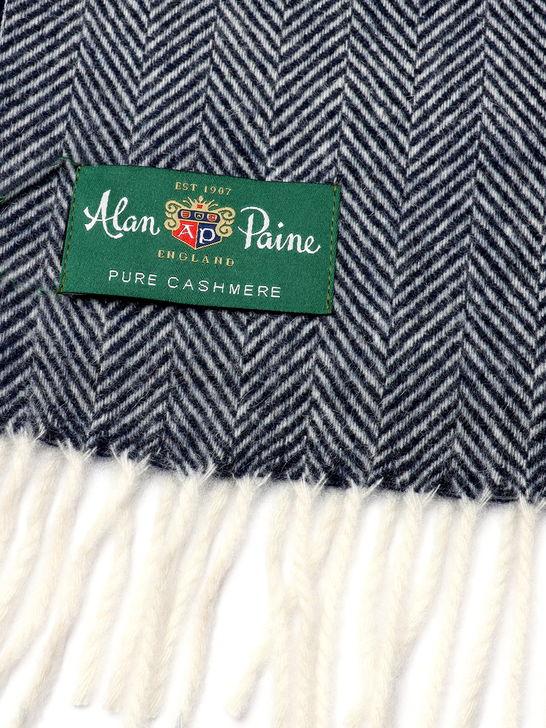 Alan Paine Sciarpa Alan Paine Kinross Cashmere Grigio Vendita Economica