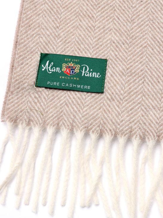 Alan Paine Sciarpa Alan Paine Kinross Cashmere Beige Saldi Di Fabbrica