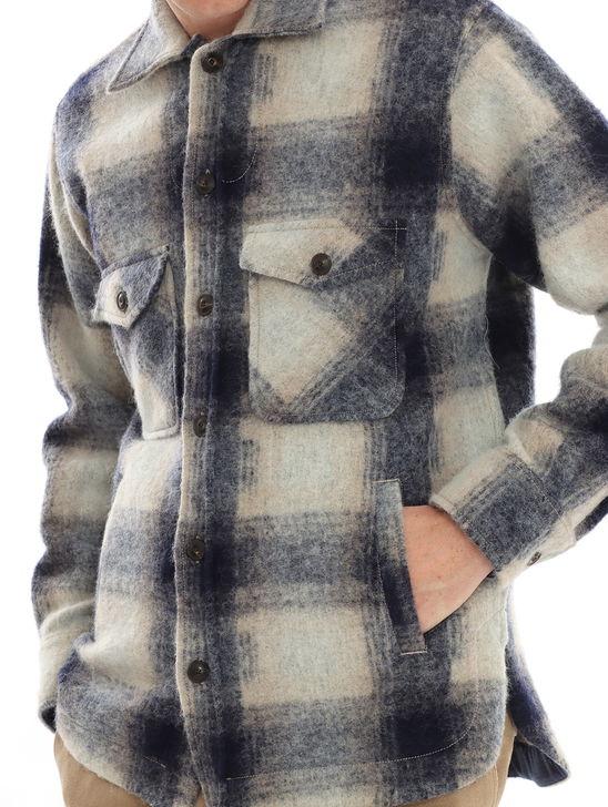 Tintoria Mattei Overshirt Tintoria Mattei Check Blu Offerta speciale