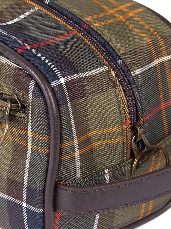 Barbour Trousse Barbour Tartan Washbag Verde Affare Del Giorno