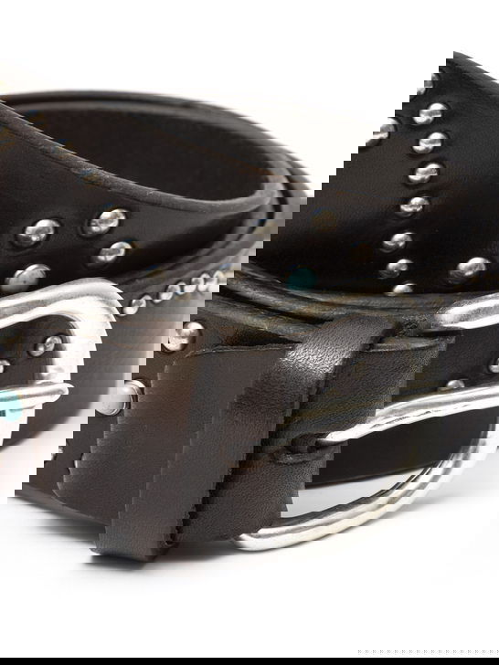 Albertoluti Cintura Alberto Luti Borchie Marrone 50% di sconto per tempo limitato