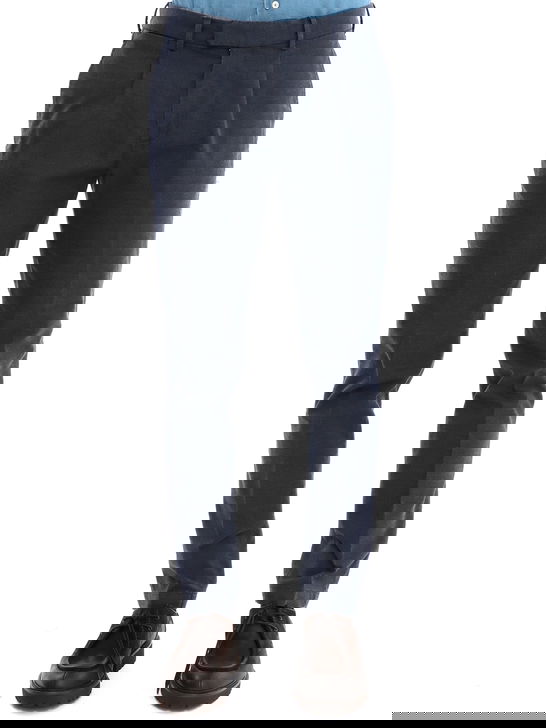 Devore Incipit Pantaloni Devore Incipit Melange Blu Bestseller
