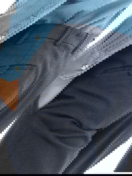 Devore Incipit Pantaloni Devore Incipit Melange Blu Bestseller