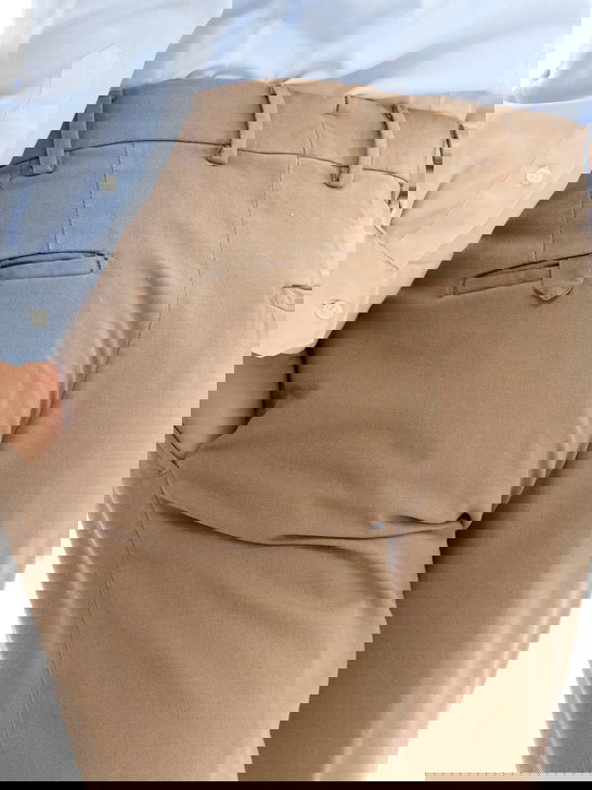 Devore Incipit Pantaloni Devore Incipit Melange Beige Offerte stagionali