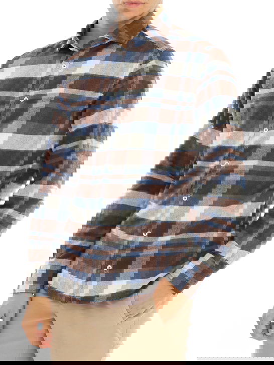 Bastoncino Camicia Bastoncino Check Marrone Promozione temporanea