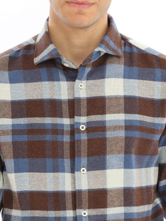Bastoncino Camicia Bastoncino Check Marrone Promozione temporanea