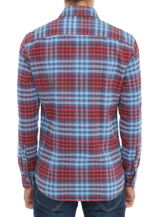 Bastoncino Camicia Bastoncino Check Blu Fino al 60% di sconto