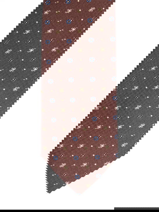 Holliday u0026 Brown Cravatta Holliday & Brown Stampata Marrone Italy