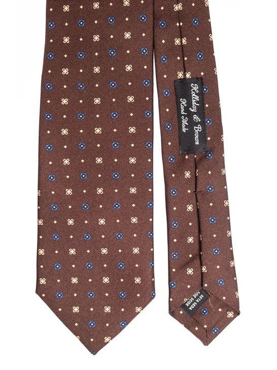 Holliday u0026 Brown Cravatta Holliday & Brown Stampata Marrone Italy
