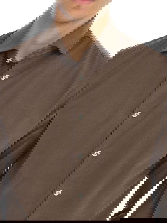Bastoncino Camicia Bastoncino Velluto Marrone Vendite Flash