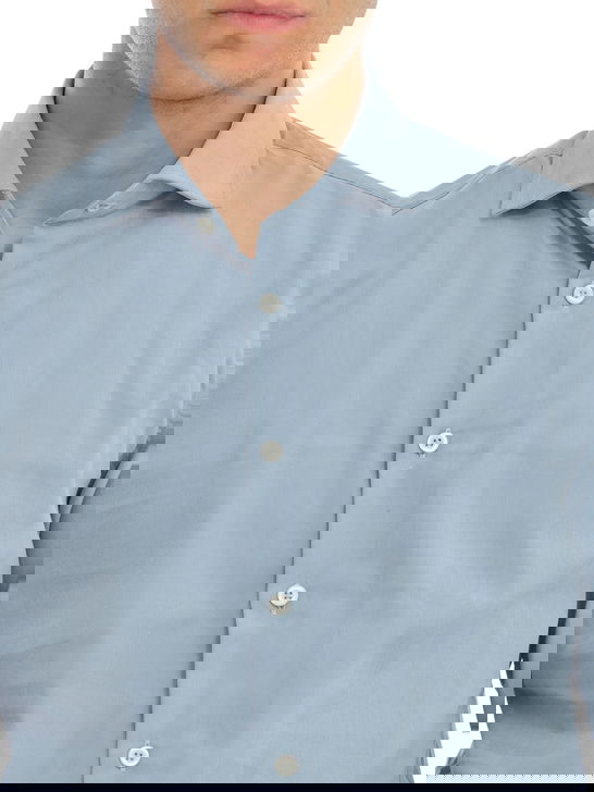 Bastoncino Camicia Bastoncino Velluto Azzurro Negozio