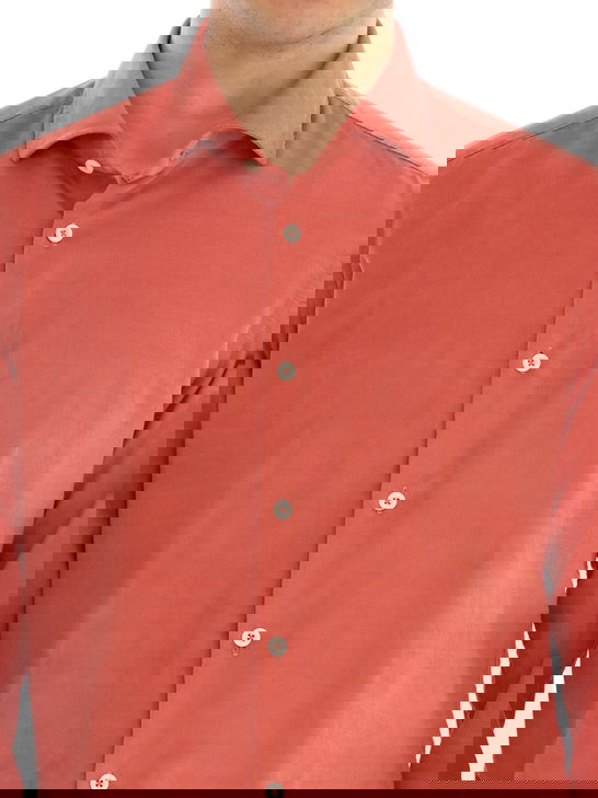 Bastoncino Camicia Bastoncino Velluto Rosso Moda