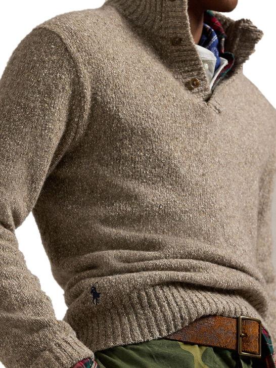 Polo Ralph Lauren Maglia Polo Ralph Lauren Speckled Beige Outlet