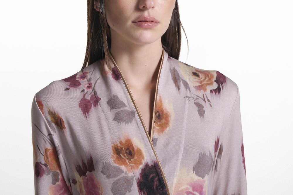 Verdiani Camicia Viscosa Stampa Fiore Nuovo