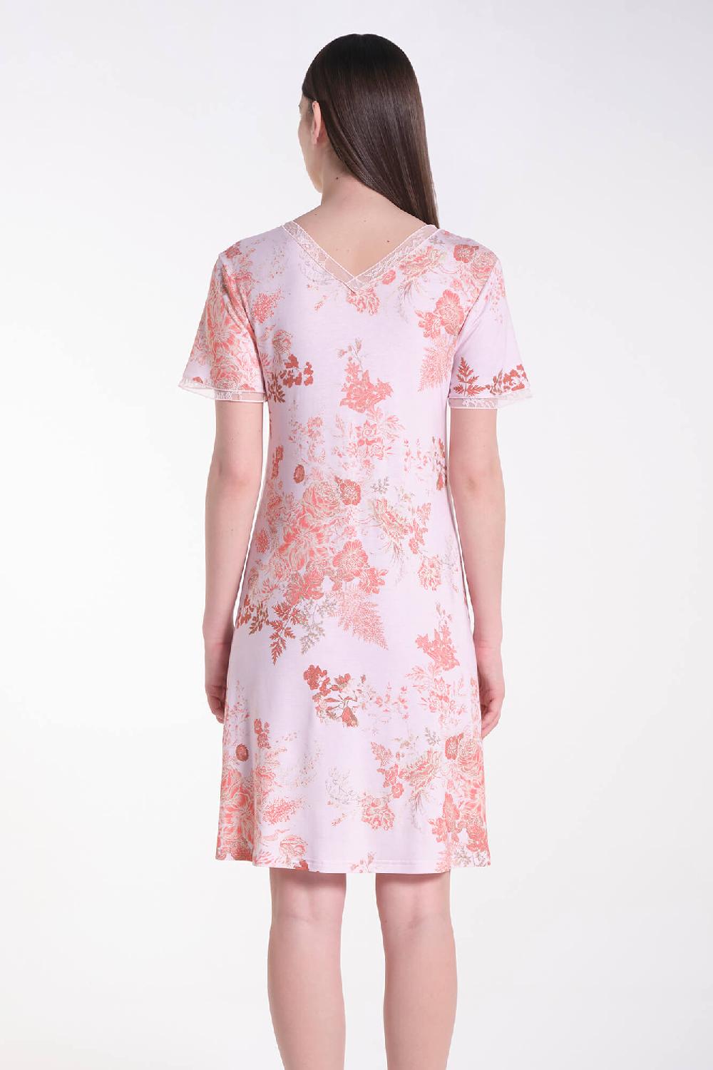 Verdiani Camicia Viscosa Stampa Fiore In Linea