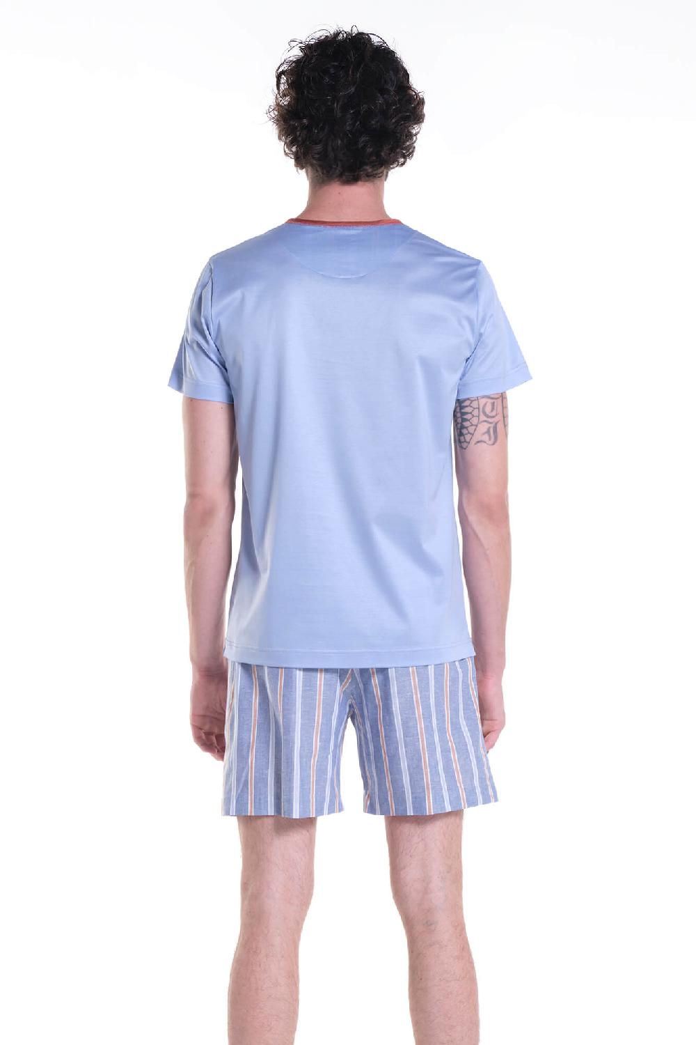 Verdiani Pigiama Jersey Cotone Mako’ + Navetta Riga Vendita Calda