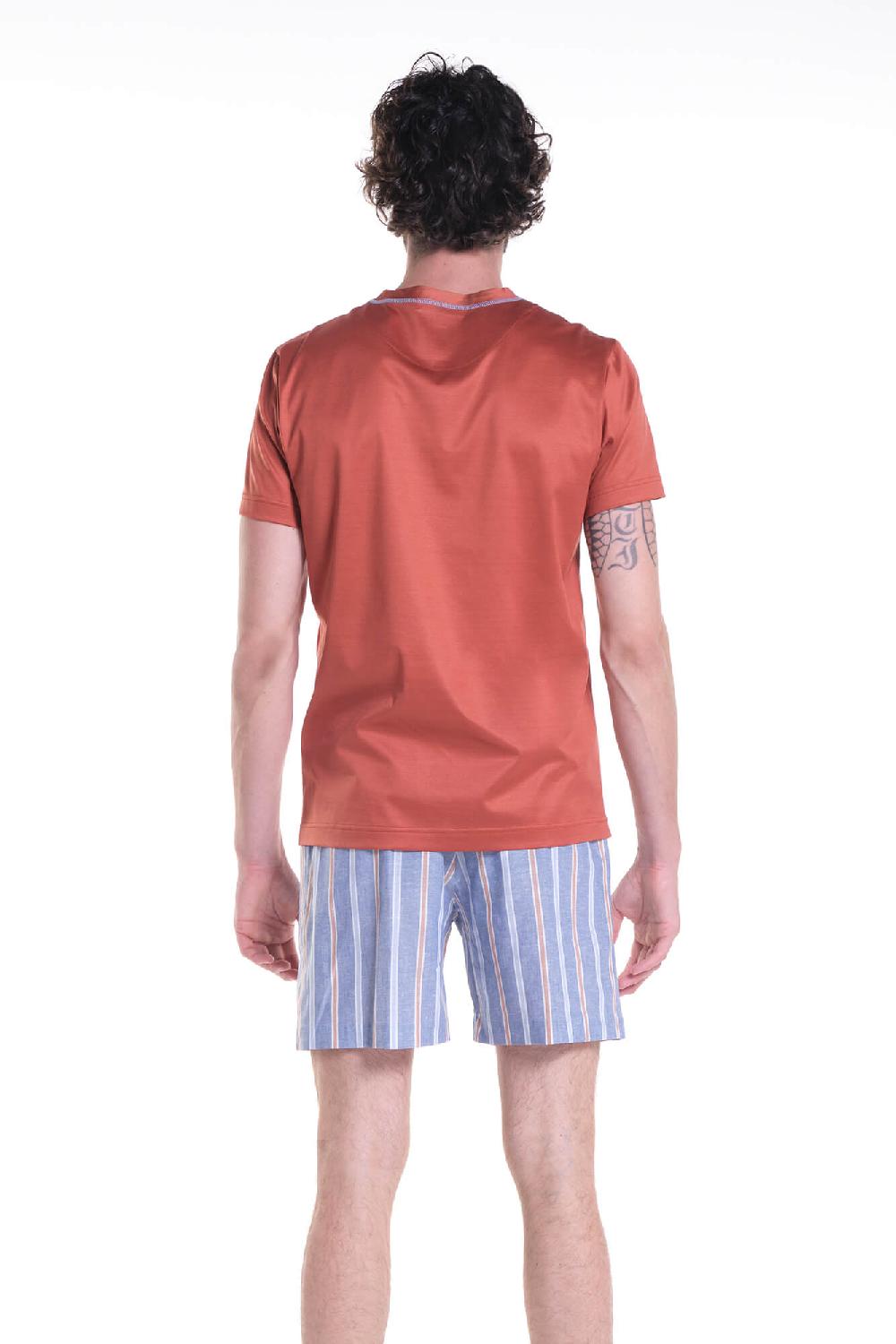 Verdiani Pigiama Jersey Cotone Mako’ + Navetta Riga Vendita Economica