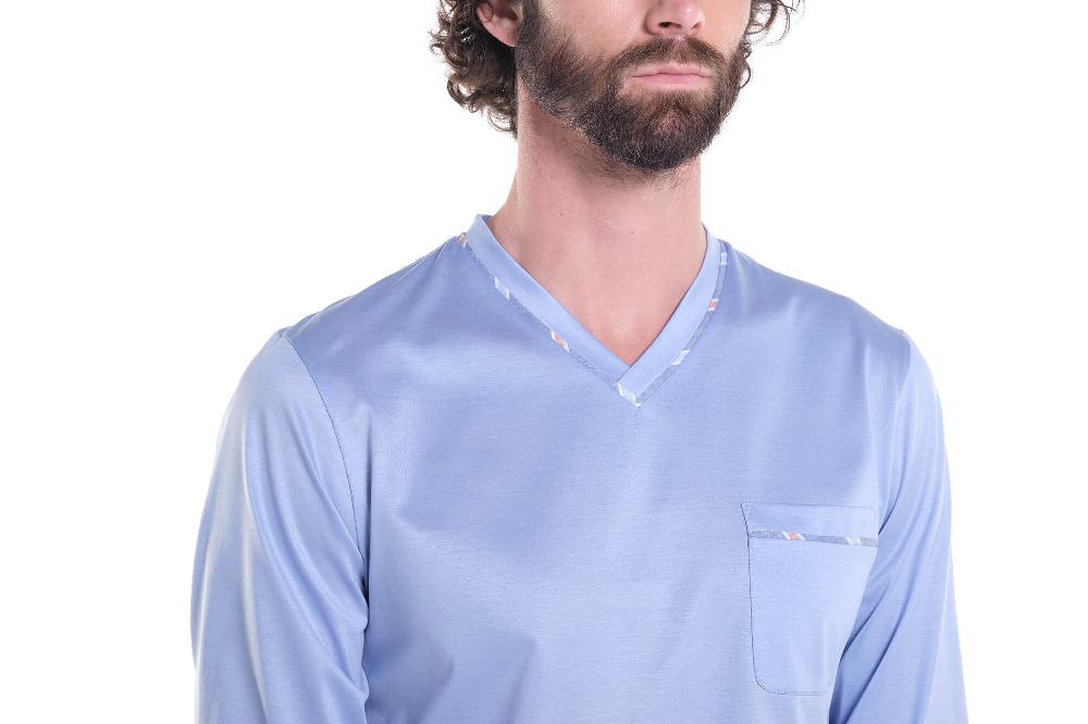 Verdiani Pigiama Jersey Cotone Mako’ + Navetta Riga Enormi sconti
