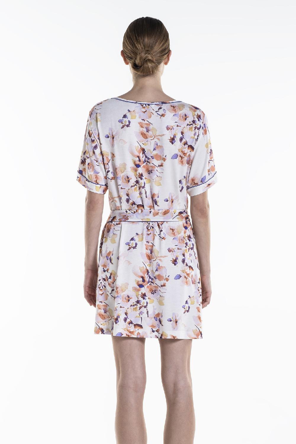 Verdiani Camicia Viscosa Stampa Fiore In Linea
