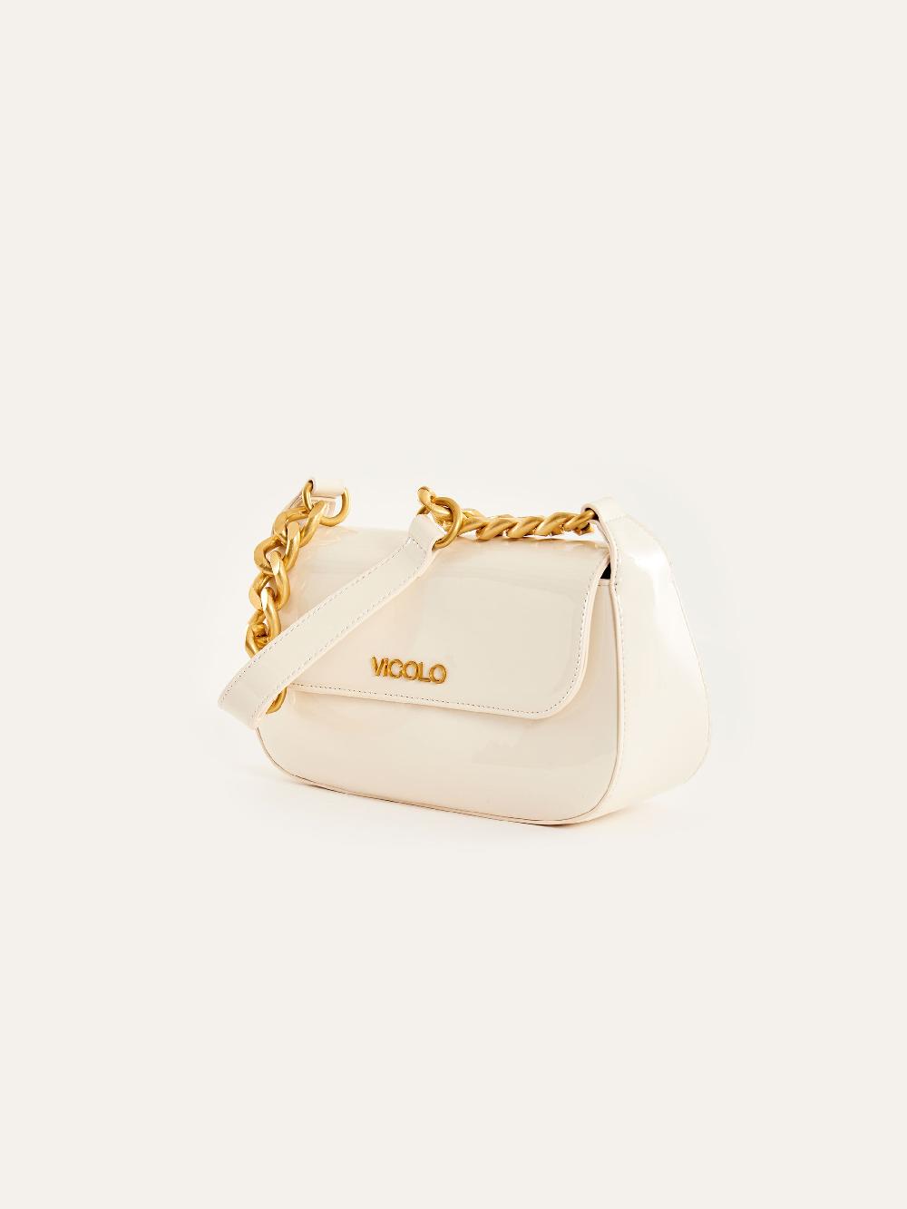 Vicolo Borsa Glossy Piccadilly Bianco Moda