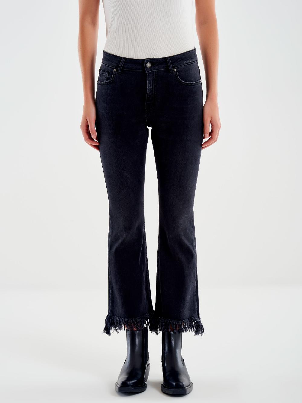 Vicolo Jeans Icon Gisele Fondo Sfrangiato Nero Negozi Online