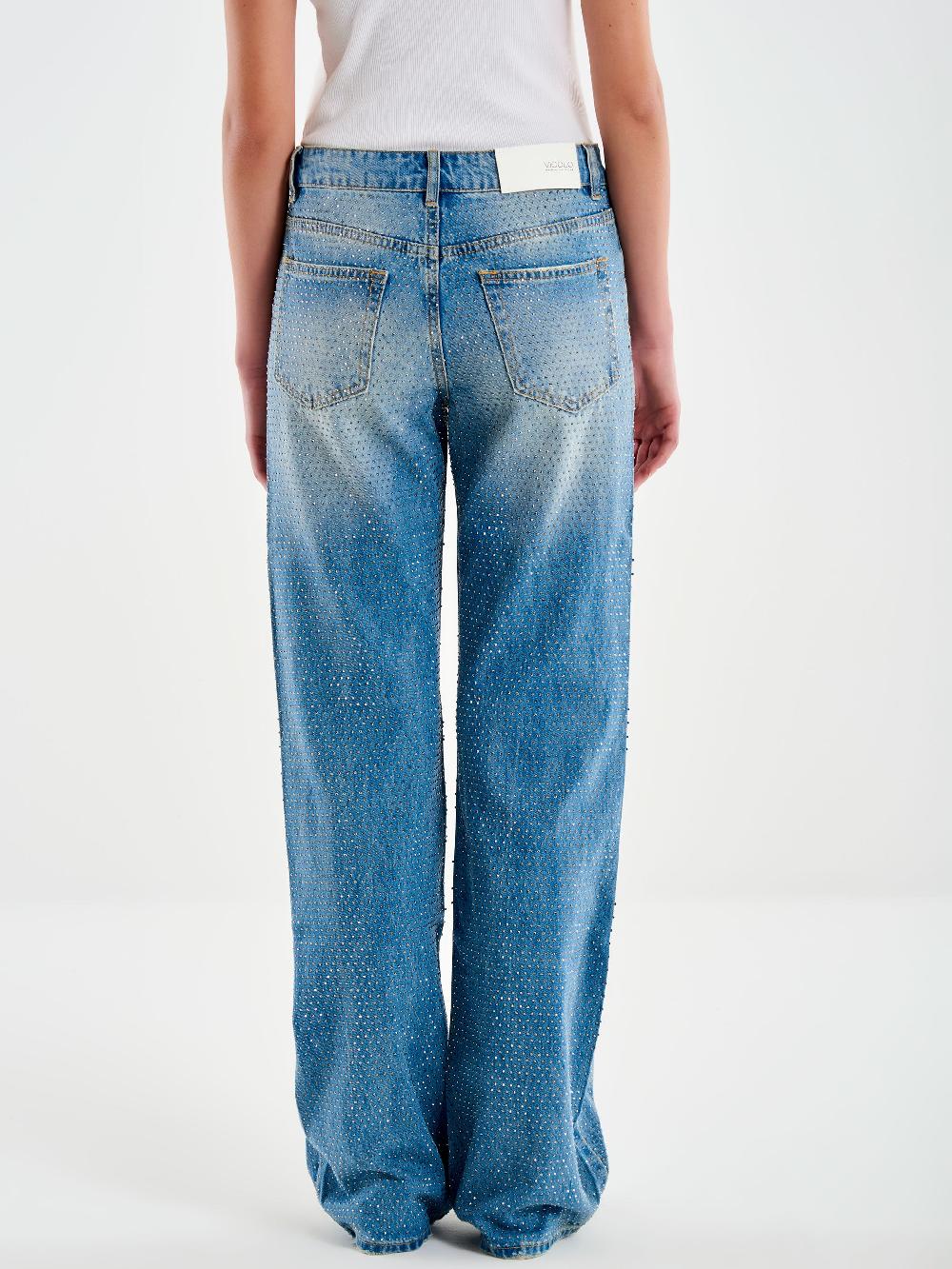 Vicolo Jeans Dalia con Strass Blu Presa