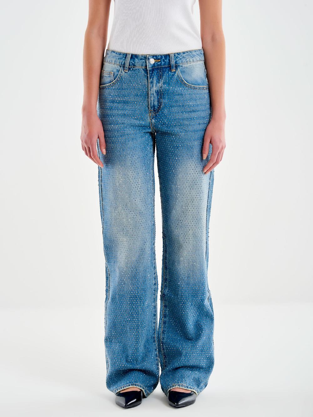 Vicolo Jeans Dalia con Strass Blu Presa