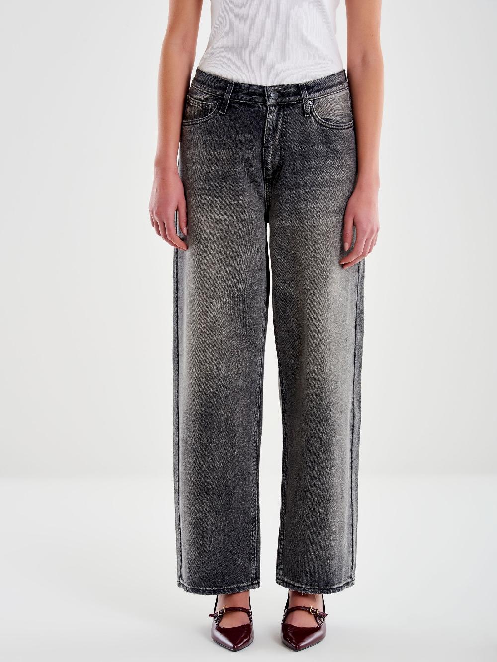 Vicolo Jeans Xenobia Ampio Grigio Grigio Vendita Calda