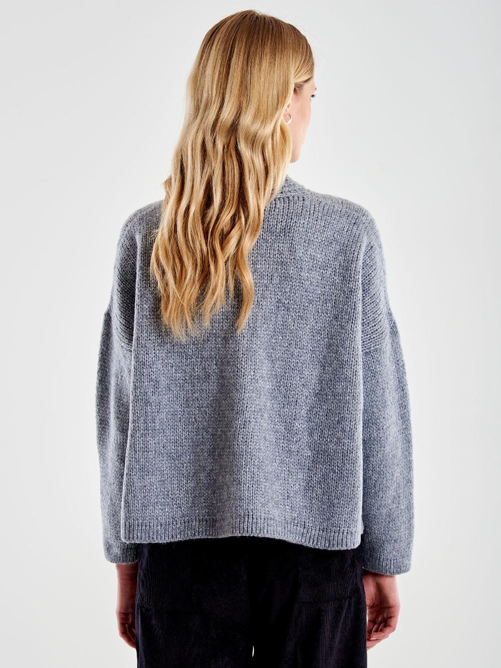 Vicolo Cardigan Bottoni Gioiello e Scollo a V Grigio Fino Al -60%